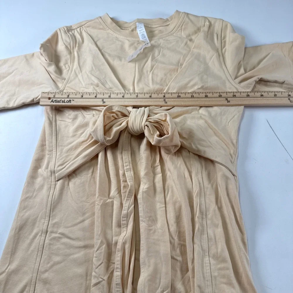Lululemon Cotton Wrap-Front T-Shirt Dress Prosecco Beige Size‎ 4